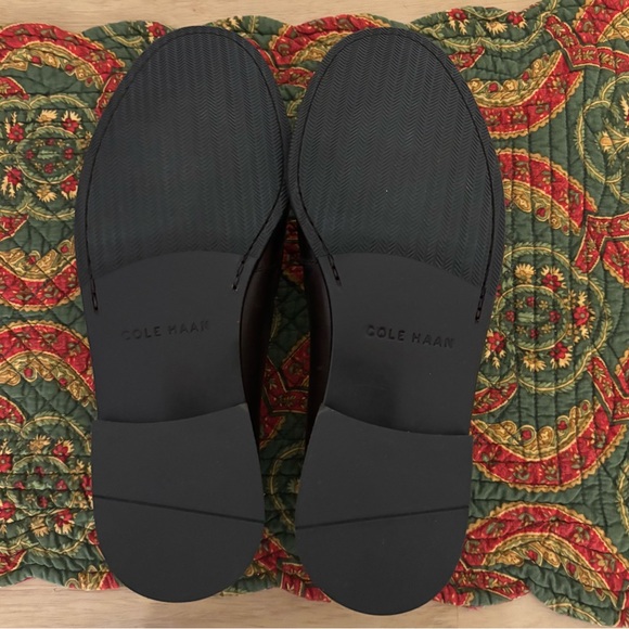 Men’s Cole Haan Dark Brown Leather Ascot II Loafer Gold-Tone Horsebit 8 1/2 Wide - Picture 3 of 3